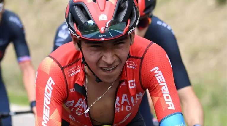 Santiago Buitrago, ciclista del Bahrain en la Vuelta a España 2023