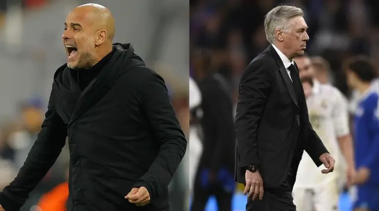 Carlo Ancelotti y Pep Guardiola