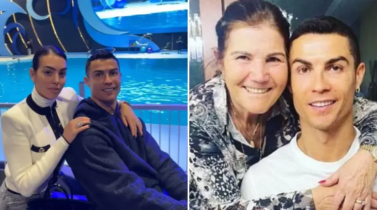 Cristiano Ronaldo y su mamá