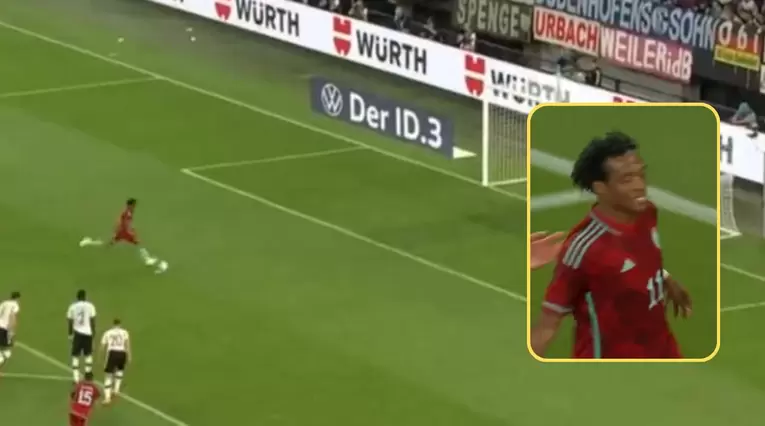 Video del gol de cuadrado en el partido de Colombia y Alemania