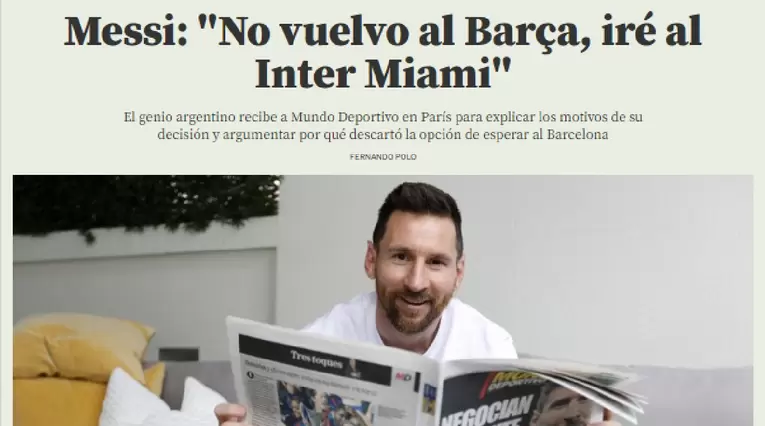 Messi jugará en el Inter de Miami