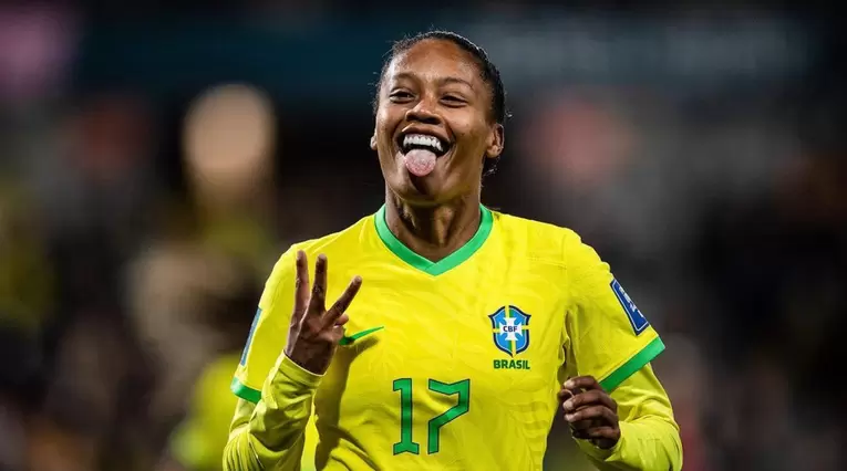Ary Borges, jugadora de la selección de Brasil en el Mundial Femenino 2023