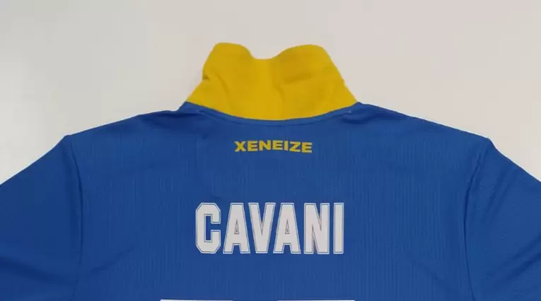 Dorsal de Cavani en Boca Juniors