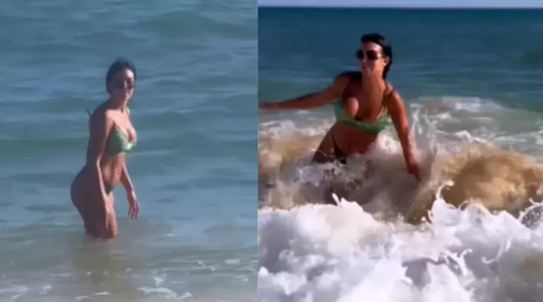 Georgina Rodríguez y su incidente en la playa