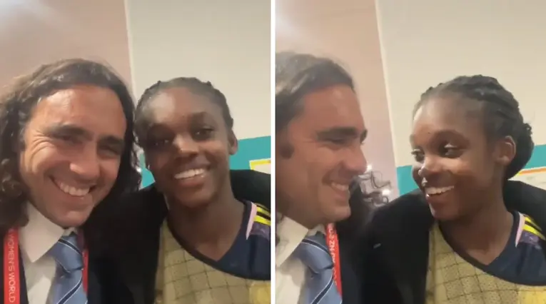 Linda Caicedo y Juan Pablo Sorín
