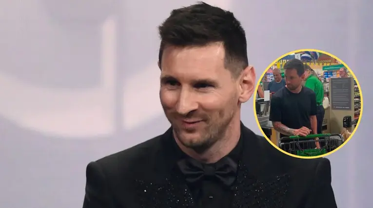 Messi en un supermercado de Miami