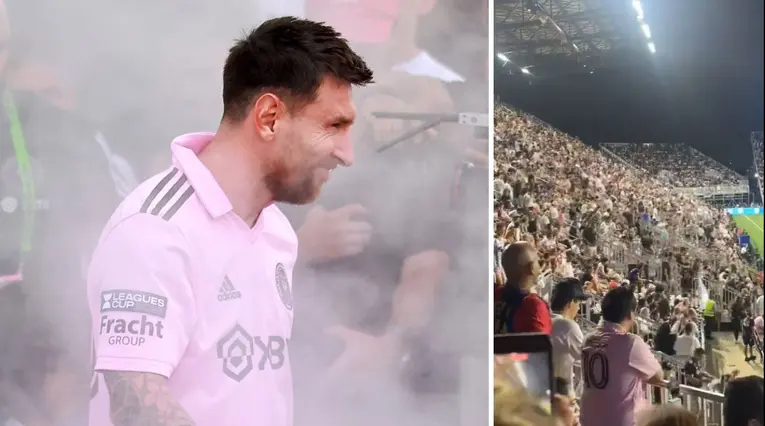 Lionel Messi e hinchas de Inter Miami