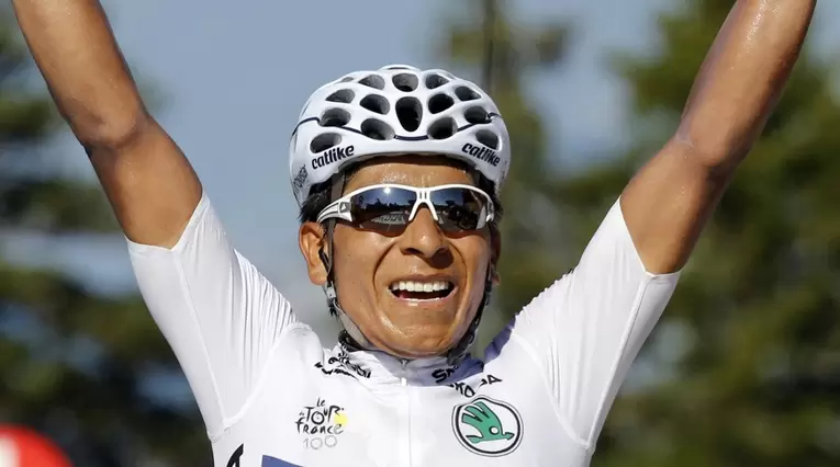 Nairo Quintana en 2013 ganando su primera etapa en el Tour de Francia