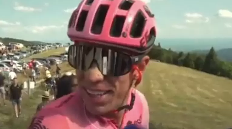 Rigoberto Urán en la eapa 20 del Tour de Francia