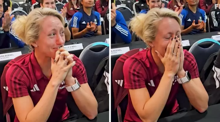 Árbitra del Mundial Femenino llora al enterarse que pitará en la final