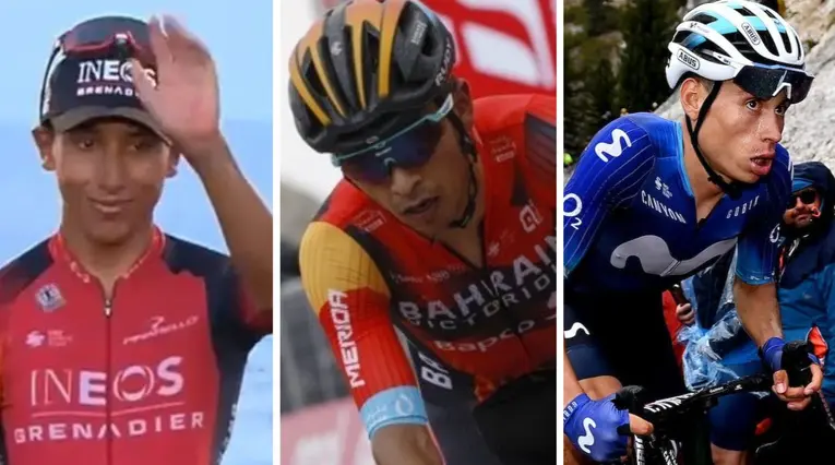 Egan Bernal Santiago Buitrago y Einer Rubio