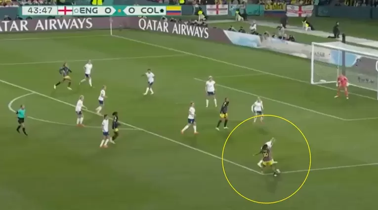 Colombia vs Inglaterra: gol de Leicy Santos