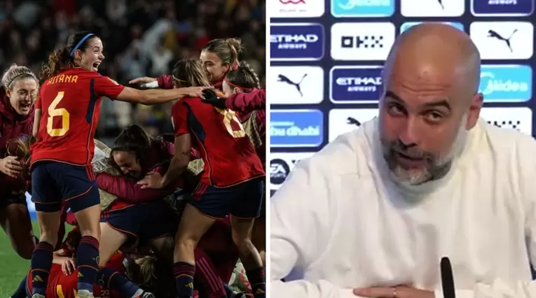 Pep Guardiola y la selección de España en el Mundial Femenino