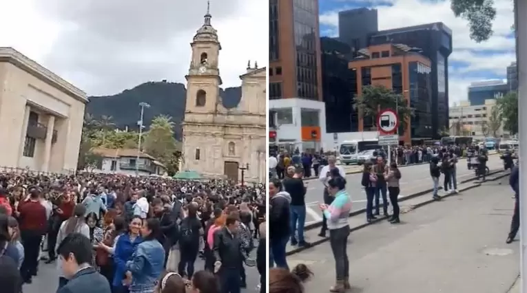Videos del temblor en Bogotá
