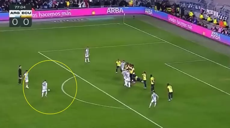 Gol de Messi en Argentina vs Ecuador, Eliminatorias