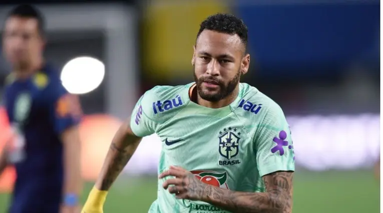 Neymar con la selección de Brasil