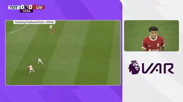 VAR anuló gol legal a Luis Díaz en el Tottenham vs Liverpool