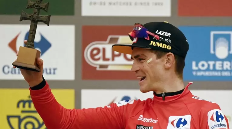 Sepp Kuss luego de la contrarreloj de la Vuelta a España