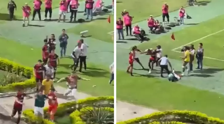 Video: pelea escandalosa entre jugadores de Cúcuta y Barranquilla 