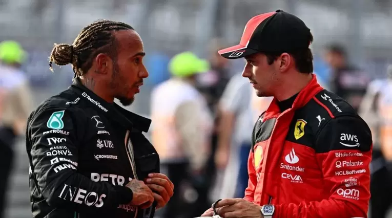 Hamilton y Leclerc, pilotos de la Fórmula 1