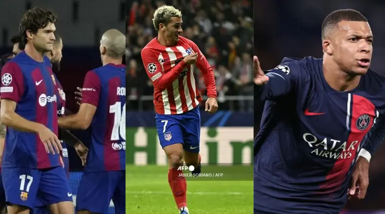 Barcelona, Atlético de Madrid y PSG - Champions League 2023-24