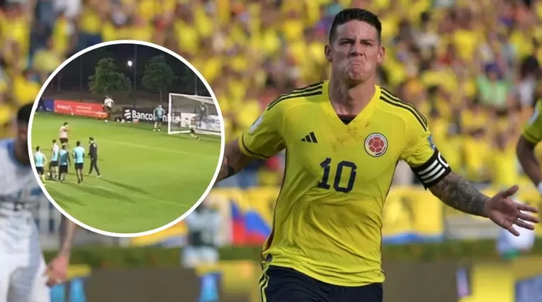 Video: James jugó de arquero en la Selección Colombia y tapó 2 penales