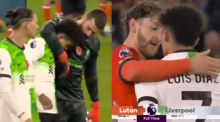 Video: jugadores de Liverpool y Luton apoyaron a Luis Díaz tras su gol