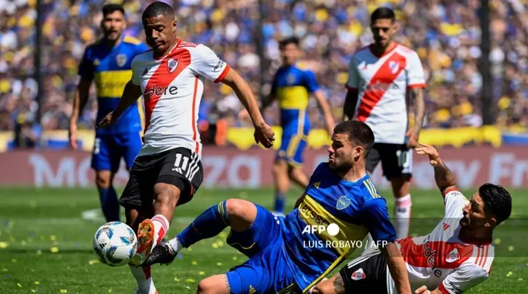 Nicolás De La Cruz en River Plate vs Boca Juniors