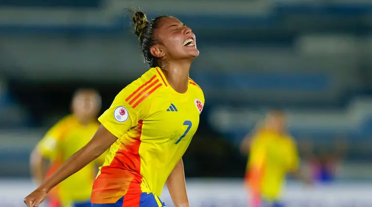 Daniela Garavito con la selección Colombia en el Sudamericano sub-20