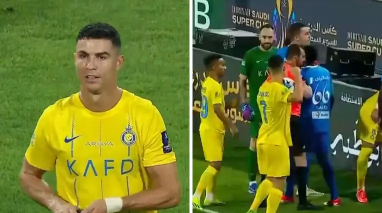 Cristiano Ronaldo amenaza con golpear a un árbitro