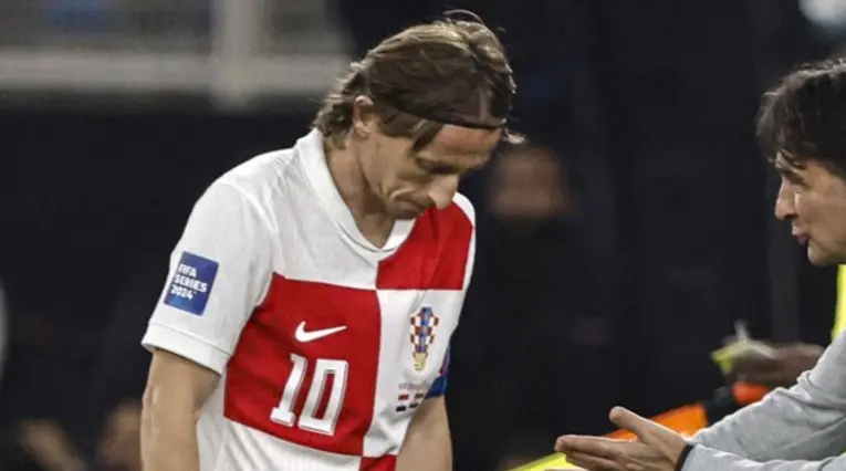 Luka Modric con la selección de Croacia