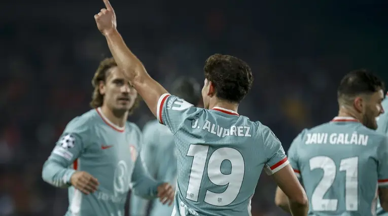 Julián Álvarez le puso fin a la sequía de Atlético de Madrid