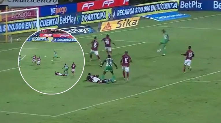 VIDEO: Dairon Asprilla no perdonó y marcó el 1-0 de Nacional vs Tolima