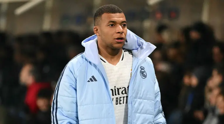 Mbappé con el Real Madrid