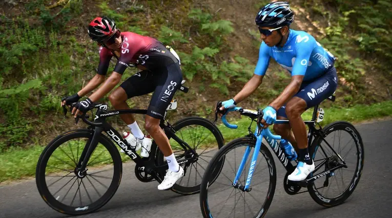 Egan Bernal y Nairo Quintana, ciclistas colombianos