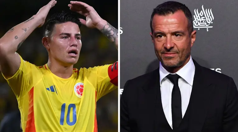 James Rodríguez y Jorge Mendes