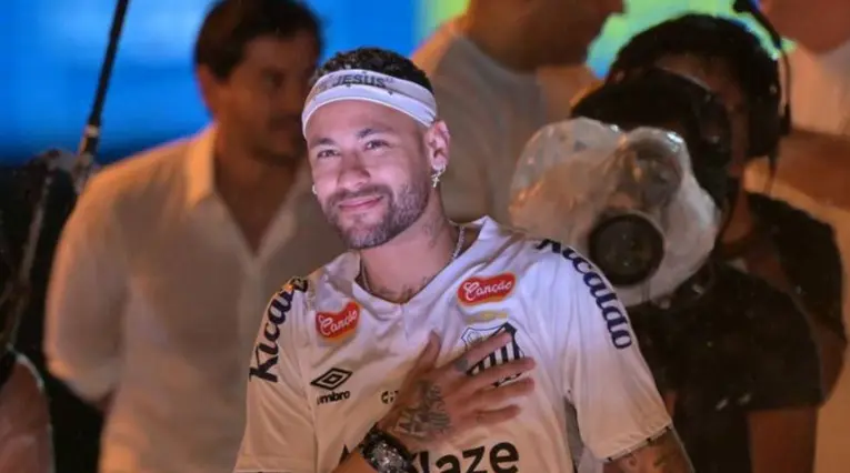 Neymar con Santos