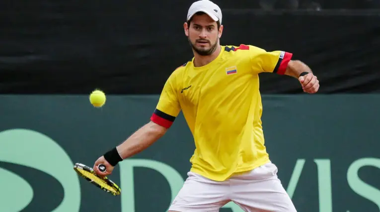 Nicolás Mejía en la Copa Davis