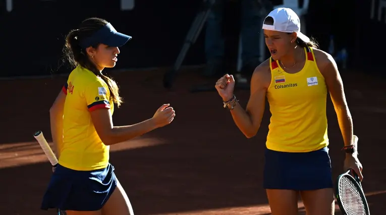 Camila Osorio y Emiliana Arango en la Billie Jean King