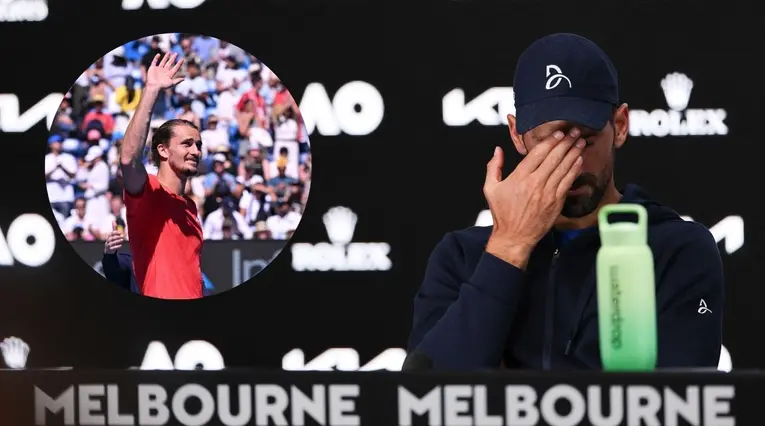 Novak Djokovic se retiró en la semifinal del Australian Open y le dio vía libre a Zverev