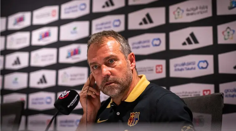 Hansi Flick y su análisis para el partido de Barcelona en la Supercopa de España
