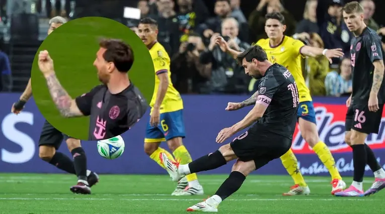 Celebración de Lionel Messi ante Club América
