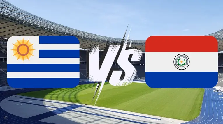 Banderas Uruguay vs Paraguay 