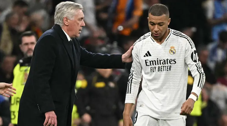 Ancelotti y Mbappé