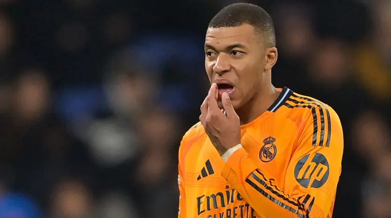 Kylian Mbappé con el Real Madrid