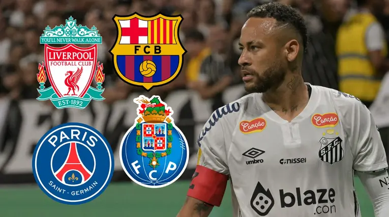 Neymar y equipos de Europa