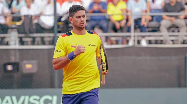 Nicolás Mejía en la Copa Davis