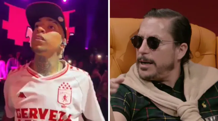 Pirlo, cantante colombiano, y Alejandro Riaño