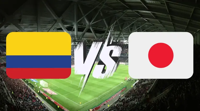 Banderas Colombia vs Japón