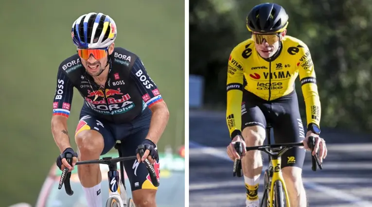 Roglic y Vingegaard, ciclistas